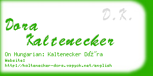 dora kaltenecker business card